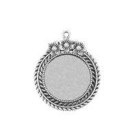 Cink ötvözet medál Cabochon beállítás, galvanizált, DIY, több színt a választás, nikkel, ólom és kadmium mentes, 25mm, Által értékesített PC