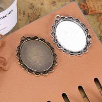 Zinc Alloy vedhæng Cabochon Setting, forgyldt, du kan DIY, flere farver til valg, nikkel, bly & cadmium fri, 30x40mm, Solgt af PC