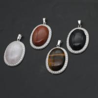 Gemstone Pendants Jewelry with Zinc Alloy Sold By PC