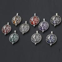 Gemstone Pendants Jewelry with Zinc Alloy Sold By PC