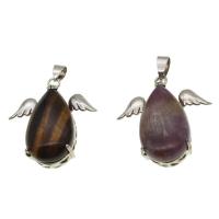 Gemstone Pendants Jewelry with Zinc Alloy Sold By PC