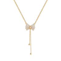 Collier d'acier titane, avec 2.16 chaînes de rallonge, Plaqué d'or, bijoux de mode & pavé de micro zircon & pour femme, doré, 15mm, Longueur 37.4 cm, Vendu par PC