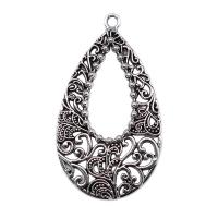 Sinc Alloy Pendants, Teardrop, dath airgid antique plátáilte, seanré & unisex & log, nicil, luaidhe & caidmiam saor in aisce, 30x52mm, Díolta De réir PC