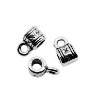 Lo zinco in lega Bail perline, lega in zinco, Colonna, placcato argento antico, Vintage & DIY & unisex, assenza di nichel,piombo&cadmio, 8x5x5mm, Venduto da PC