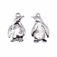 Zinc Alloy Animal Pendler, Penguin, antik sølv farve forgyldt, Vintage & Unisex, nikkel, bly & cadmium fri, 12x20mm, Solgt af PC