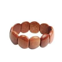 Pulseira Natural Goldstone, Areia dourada, polido, tamanho diferente para a escolha & para mulher, vermelho, comprimento Aprox 7.09 inchaltura, vendido por PC