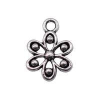 Zinc Alloy Flower Pendants silver color plated fashion jewelry silver color nickel lead & cadmium free Sold By PC