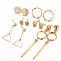 Zinc Alloy Oorbel Set, met Plastic Pearl, 6 stuks & verschillende stijlen voor de keuze & voor vrouw & met strass, nikkel, lood en cadmium vrij, Verkocht door Stel