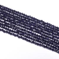 Blå Sandsten Bead, du kan DIY & facetteret, blå, Solgt Per Ca. 39 cm Strand