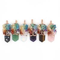 Quartz Gemstone Pendants with Brass plated fashion jewelry & DIY Sold By PC