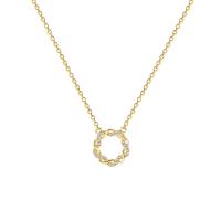 Collier d'acier titane, avec 2.44 chaînes de rallonge, Plaqué d'or, bijoux de mode & pavé de micro zircon & pour femme, doré, 13mm, Longueur 41.3 cm, Vendu par PC