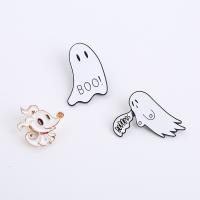 Enamel Brooch Zinc Alloy Ghost Unisex nickel lead & cadmium free 23-33mm Sold By Lot