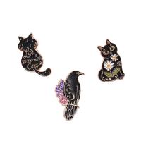 Enamel Brooch Zinc Alloy Cartoon gold color plated Unisex nickel lead & cadmium free Sold By Lot