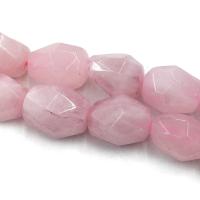 Natuurlijke Rose Quartz parels, Rozenkwarts, DIY & gefacetteerde, roze, 12x15mm, Per verkocht Ca 39 cm Strand