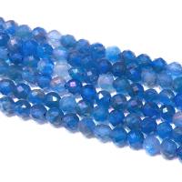 apatite perla, Cerchio, DIY & sfaccettati, blu, Venduto per 39 cm filo