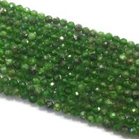 Diopside Bead, poleret, du kan DIY & facetteret, grøn, Solgt Per Ca. 39 cm Strand