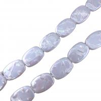 Barocco coltivate in acqua dolce Perla, Shell Pearl, DIY, bianco, 15x20mm, 20PC/filo, Venduto per 38 cm filo