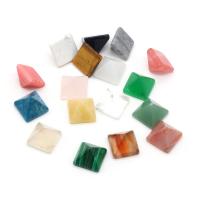 Gemstone Cabochons, Natursten, Pyramideformet, forskellige materialer til valg, flere farver til valg, 14x14mm, Solgt af PC