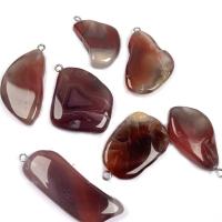 Red Agate Μενταγιόν, Ακανόνιστη, για άνδρες και γυναίκες, κόκκινος, 20x35mm-22x40mm, Sold Με PC