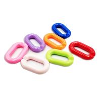 Acryl Linking Ring, Letter O, gepolijst, DIY, meer kleuren voor de keuze, 20x31mm, Ca 500G/Bag, Verkocht door Bag