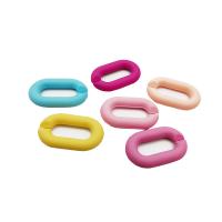 Acryl Linking Ring, Letter O, moffelen vernis, DIY, meer kleuren voor de keuze, 19x31mm, Ca 200pC's/Bag, Verkocht door Bag