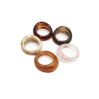 Anillo acrílico, Donut, pulido, puede usarse como colgante o conector, más colores para la opción, 26x28mm, tamaño:8, aproximado 20PCs/Bolsa, Vendido por Bolsa