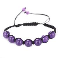 améthyste bracelet, Rond, Réglable & unisexe & normes différentes pour le choix, violet, Longueur Environ 8.66 pouce, Vendu par PC