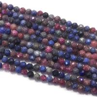 Mišrios Gemstone beads, Brangakmenis, su Safyras & Rubinas, Turas, poliruotas, Pasidaryk pats & skirtingo dydžio pasirinkimo & briaunotas, mišrios spalvos, Parduota už 15.35 Inch Strand