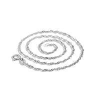 925 Sterling Silver schakelkettingen, 925 sterling zilver, platinum plated, golfketting & verschillende grootte voor keus & voor vrouw, Verkocht door PC