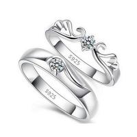 Anneaux quelques de doigts, Argent sterling 925, Plaqué de couleur d'or rose, Réglable & styles différents pour le choix & pavé de micro zircon, Vendu par PC