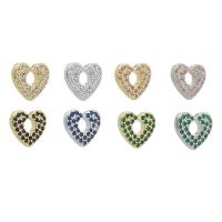 Cubic Zirconia Micro Pave Brass Pendant Heart plated micro pave cubic zirconia Sold By PC