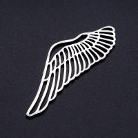 Nerezová ocel Šperky Přívěsky, 201 Stainless Steel, Wing Shape, módní šperky & DIY & unisex, více barev na výběr, 56.50x23mm, 5/Bag, Prodáno By Bag