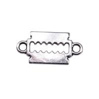 Zink Alloy Connector, plated, silver, 20x10mm, Säljs av PC