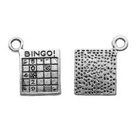 Zinc Alloy Pendler, Square, forgyldt, flere farver til valg, 15x17mm, Solgt af PC