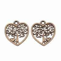 Zinc Alloy Hollow Pendler, Heart, forgyldt, flere farver til valg, 17x18mm, Solgt af PC