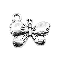 Zinc Alloy Pendler, Butterfly, forgyldt, flere farver til valg, 15x18mm, Solgt af PC