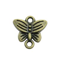 Forbindelse til zinklegering, Zinc Alloy, Butterfly, forgyldt, flere farver til valg, 14x14mm, Solgt af PC