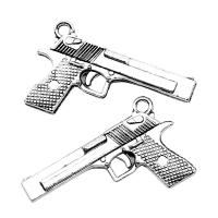 Zinc Alloy Pendler, Gun, forgyldt, Vintage & Unisex, flere farver til valg, nikkel, bly & cadmium fri, 45x20mm, Solgt af PC