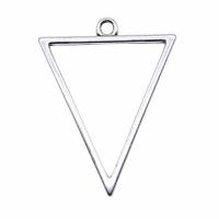 Pendentifs en alliage de zinc, triangle, Placage, Vintage & unisexe, plus de couleurs à choisir, protéger l'environnement, sans nickel, plomb et cadmium, 25x34mm, Vendu par PC