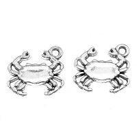 Zinc Alloy Pendants Crab antique silver color plated vintage & Unisex nickel lead & cadmium free Sold By PC