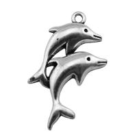 Zink Alloy Animal Hängen, Dolphin, plated, Vintage & Unisex, fler färger för val, nickel, bly och kadmium gratis, 33x18mm, Säljs av PC