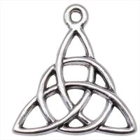 Sinc Alloy Pendants, Triantán, dath airgid antique plátáilte, seanré & unisex, nicil, luaidhe & caidmiam saor in aisce, 21x20mm, Díolta De réir PC