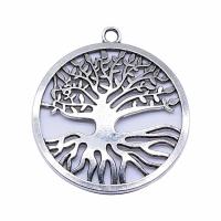 Zinek Přívěsky, Tree of Life, starožitné barva postříbřená, Vintage & unisex, nikl, olovo a kadmium zdarma, 54x54mm, Prodáno By PC