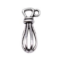 Pendentifs en alliage de zinc, Egg Beater, Plaqué de couleur d'argent, Vintage & unisexe, protéger l'environnement, sans nickel, plomb et cadmium, 8x24mm, Vendu par PC