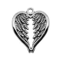 Wing Shaped Zinc Alloy Privjesci, Cink Alloy, starinski srebrne boje pozlaćen, Berba & bez spolne razlike, nikal, olovo i kadmij besplatno, 24x30mm, Prodano By PC