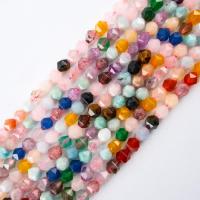 Blandet Gemstone perler, Ædelsten, Runde, poleret, Star Cut Faceted & du kan DIY & forskellige materialer til valg, blandede farver, 8mm, Solgt Per 14.96 inch Strand