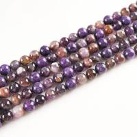 Naturlige Charoite perler, Runde, poleret, du kan DIY & forskellig størrelse for valg, lilla, Solgt Per 14.96 inch Strand