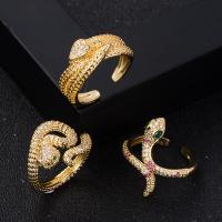 cobre Cuff Ring Finger, 18K banhado a ouro, unissex & Vario tipos a sua escolha & micro pavimento em zircônia cúbica, níquel, chumbo e cádmio livre, 20mm, vendido por PC