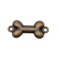 Forbindelse til zinklegering, Zinc Alloy, Bone, forgyldt, flere farver til valg, 22x10mm, Solgt af PC