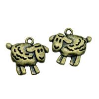 Zinc Alloy Animal Pendler, Får, forgyldt, flere farver til valg, 18x16mm, Solgt af PC